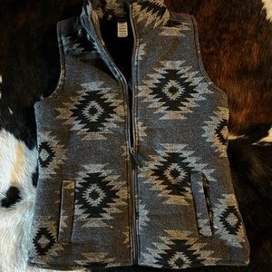 Cruel Womens Southwestern Print Quilted Vest size Medium.